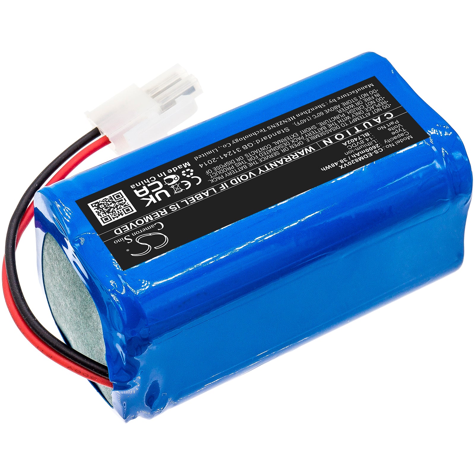 Li-ion, Vacuum Battery fits Tesla Robostar T50, Robostar T60, 14.8V, 2600mAh – Bild 2