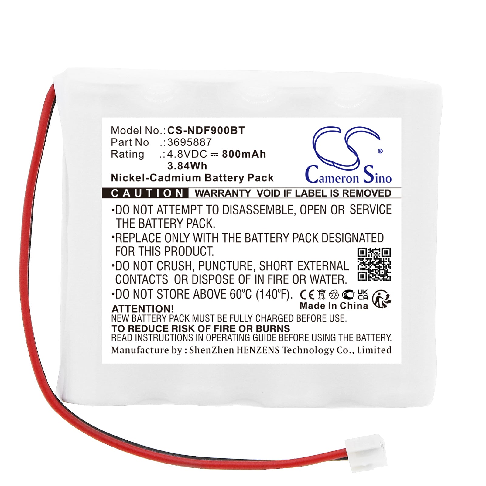 Ni-CD, Alarm System Battery fits Indexa Repeater 9000fr 35516, 4.8V, 800mAh – Bild 2