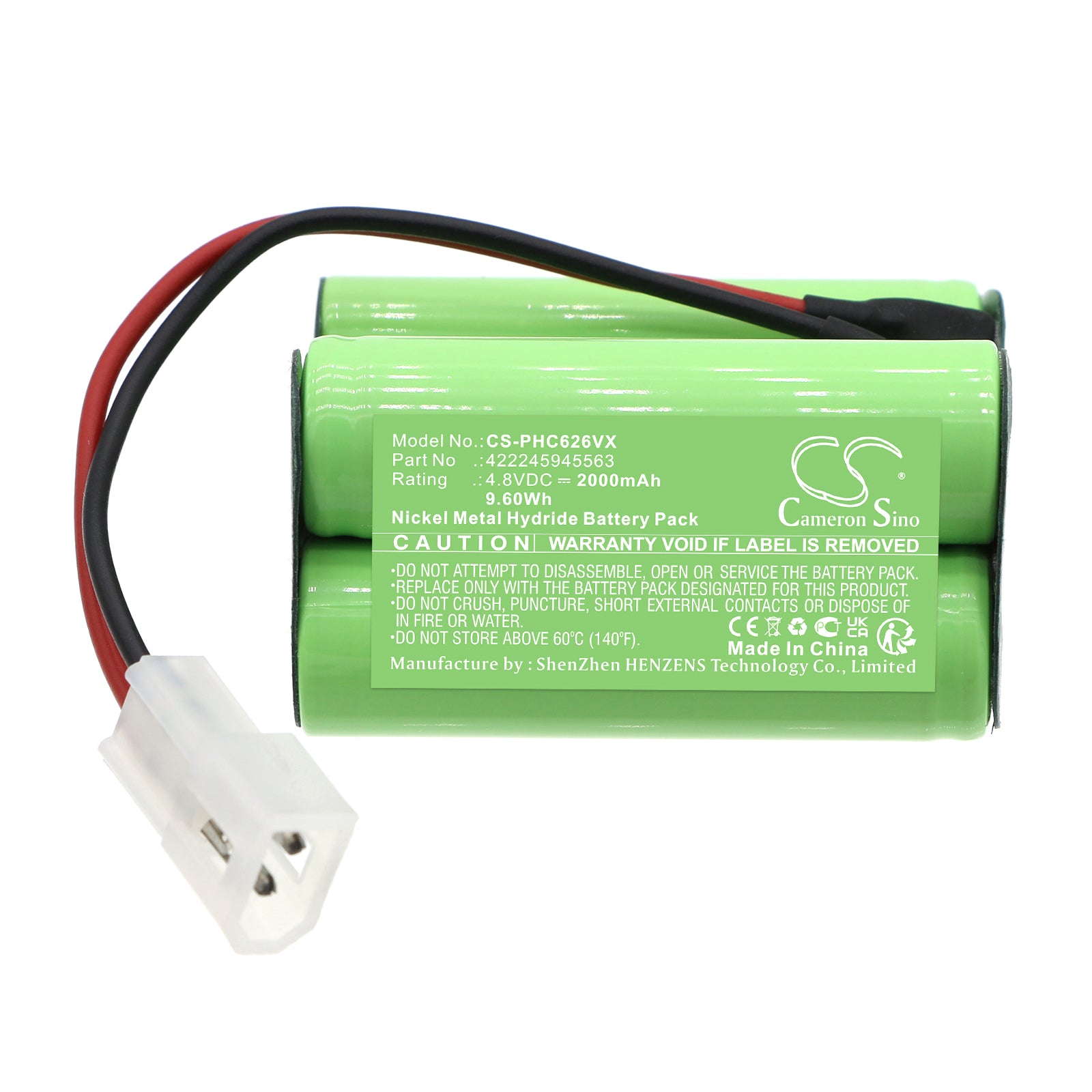 Ni-MH, Vacuum Battery fits Philips Fc6126/01, 4.8V, 2000mAh – Bild 3
