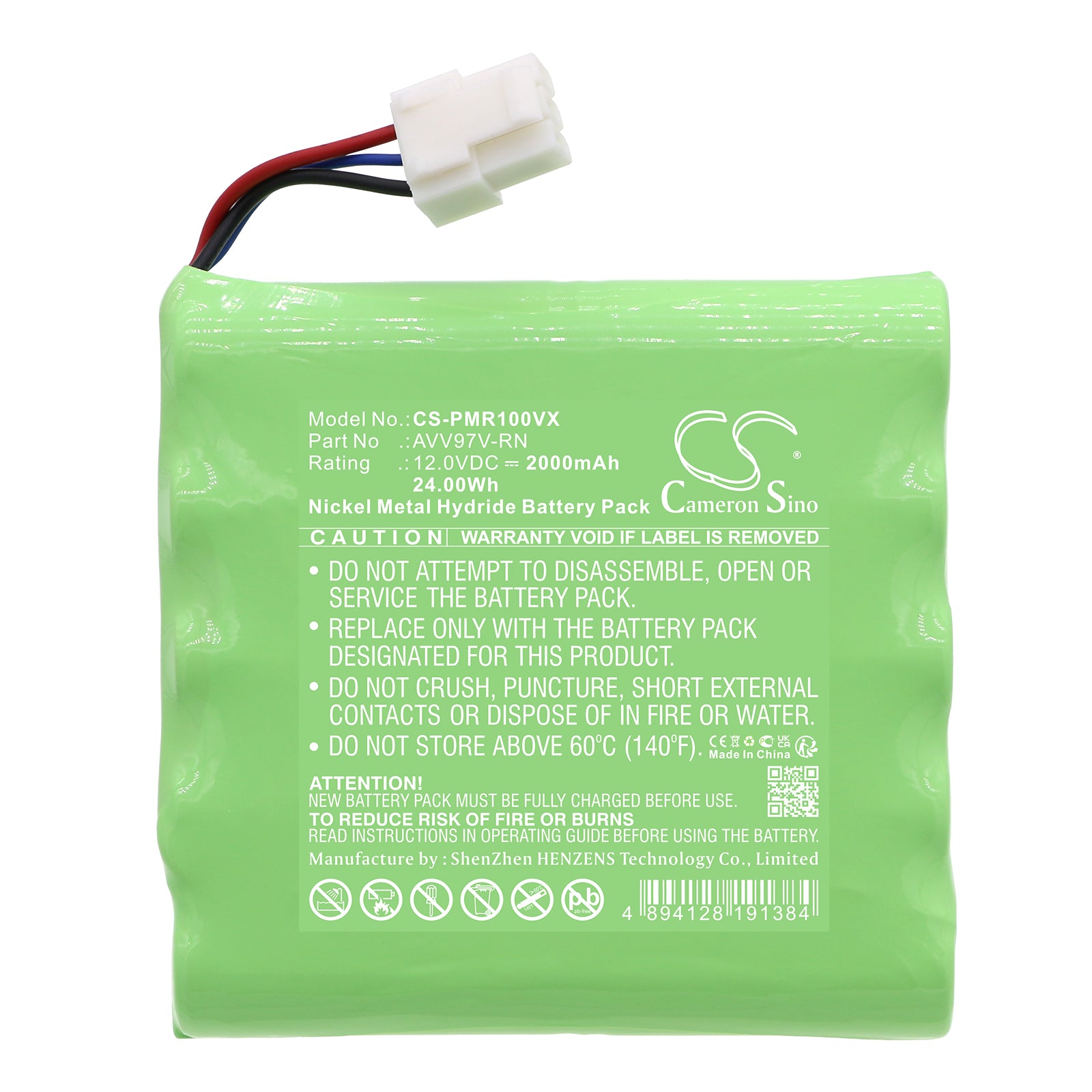 Ni-MH, Vacuum Battery fits Panasonic Mc-rm10-w, Rollan Mc-rm10, 12.0V, 2000mAh – Bild 3