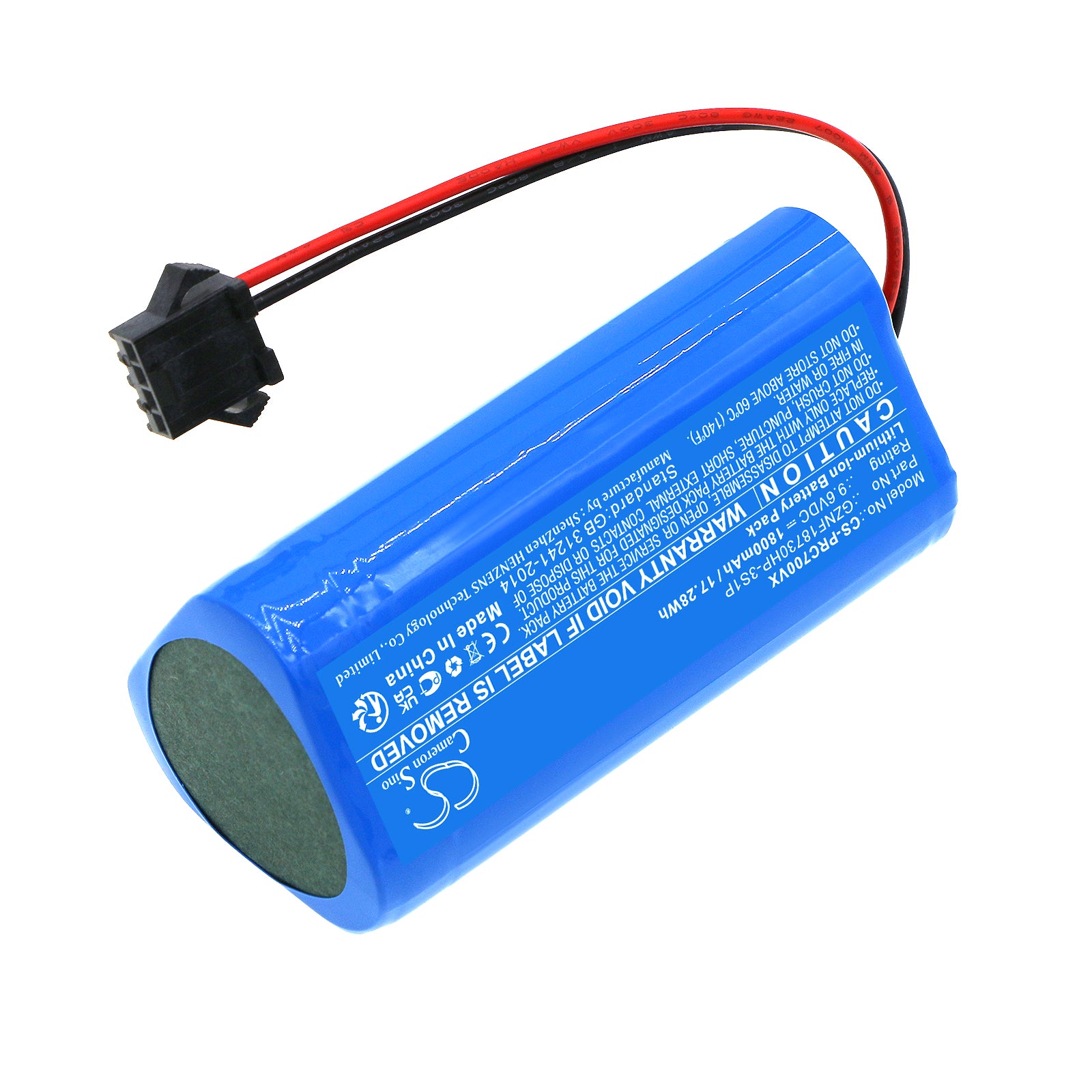 LiFePO4, Vacuum Battery fits Pure Clean Pucrcx70, 9.6V, 1800mAh – Bild 2