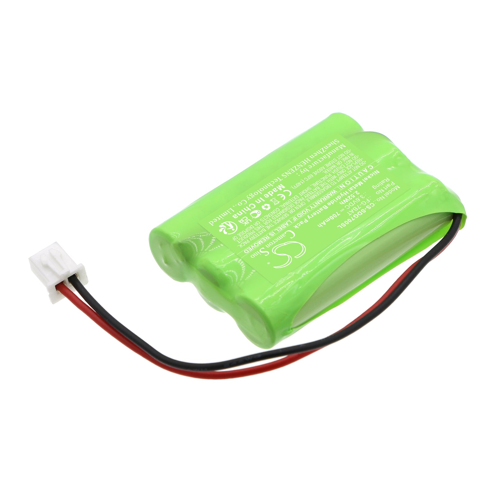 Ni-MH, Equipment, Survey, Test Battery fits Shimpo Fg-7000, Fg-7000l, 3.6V, 700mAh – Bild 2