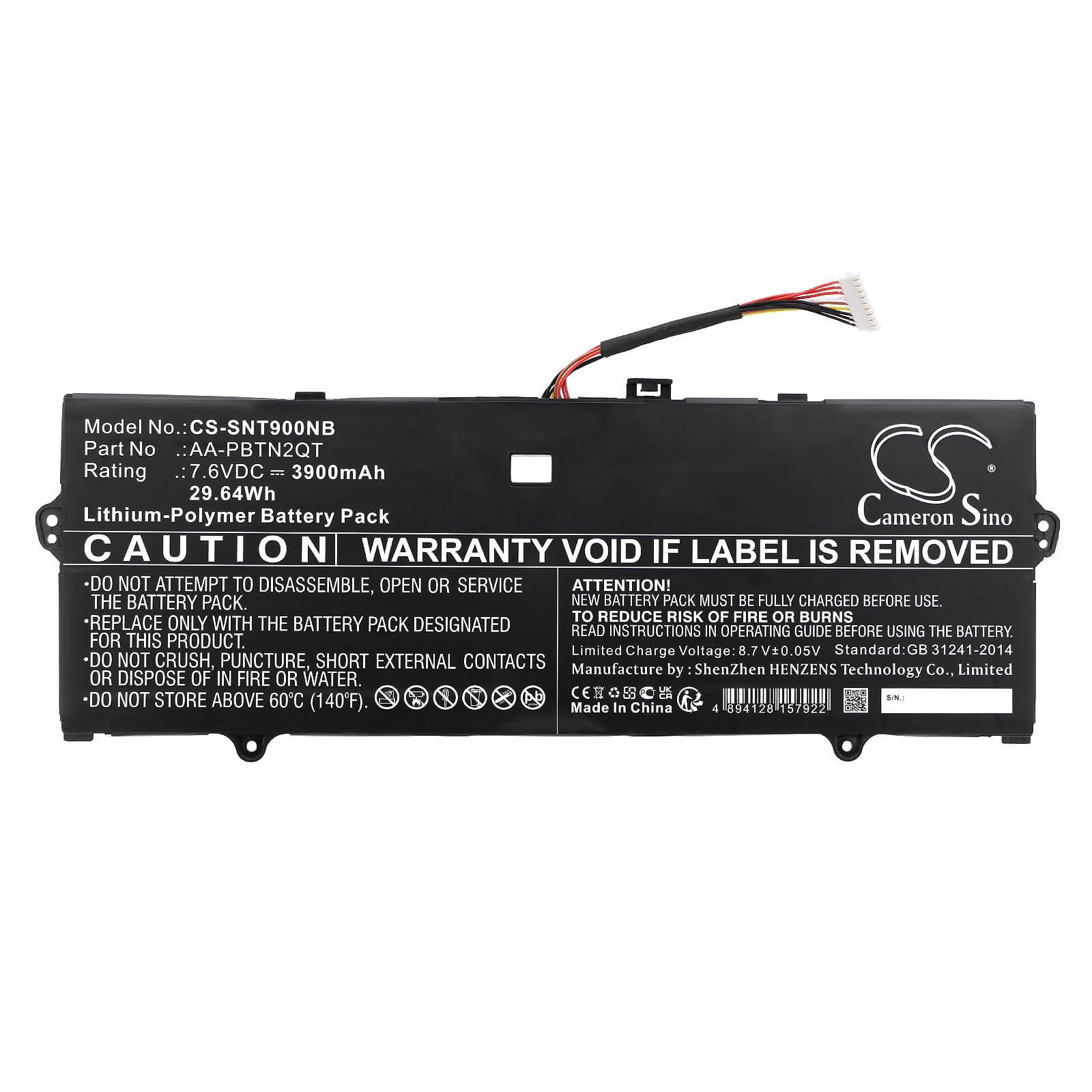 Li-ion Notebook Battery fits Samsung, Aa-pbtn2qt 7.6V, 3900mAh – Bild 2