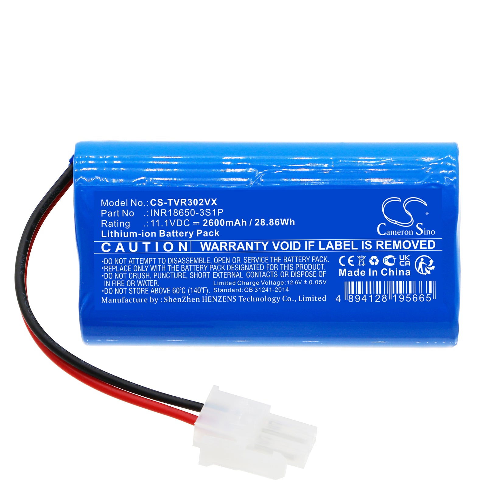 Li-ion, Vacuum Battery fits Total Tvcrr30201, 11.1V, 2600mAh – Bild 2