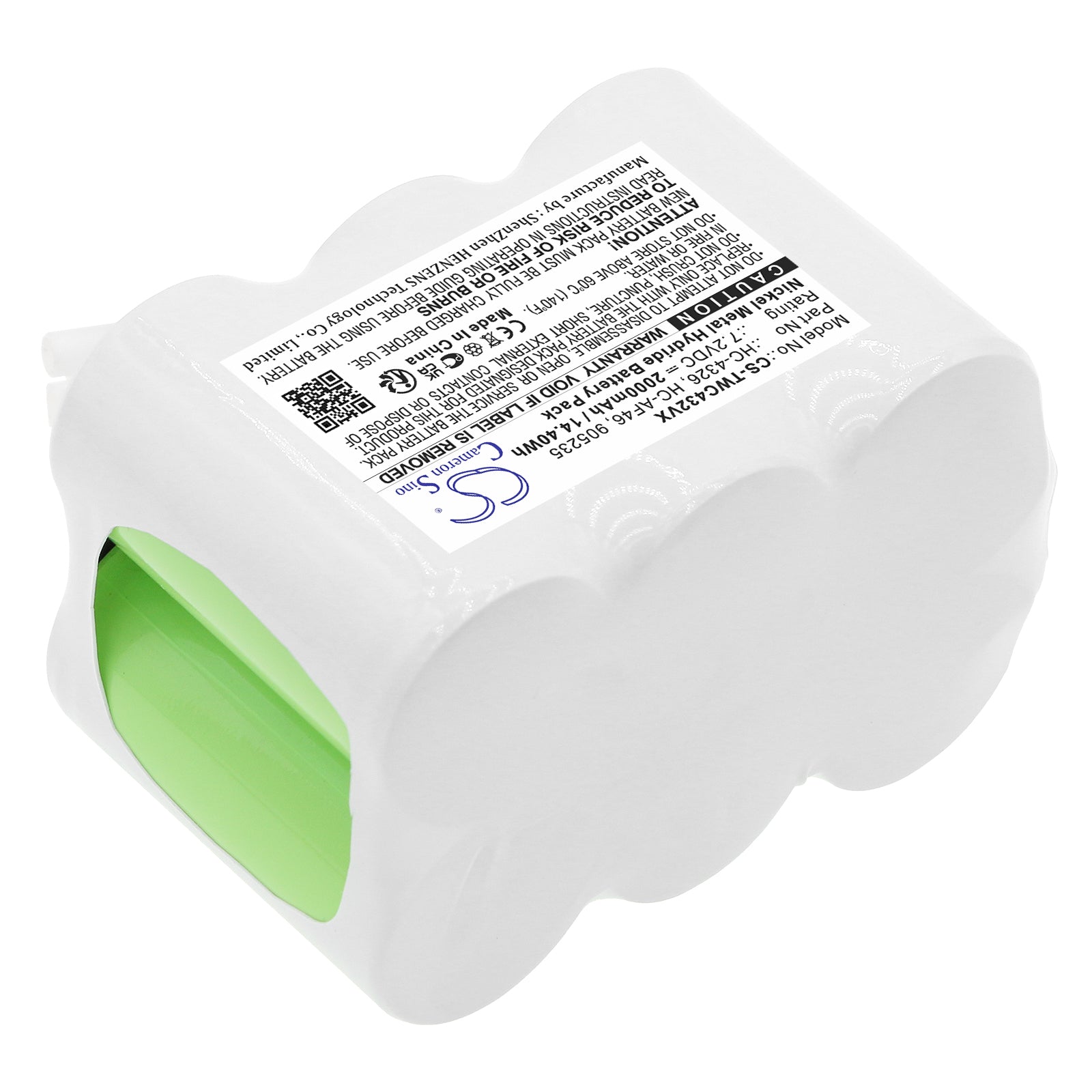 Ni-MH, Vacuum Battery fits Twinbird Hc-4324, Hc-4326bl, 7.2V, 2000mAh – Bild 2