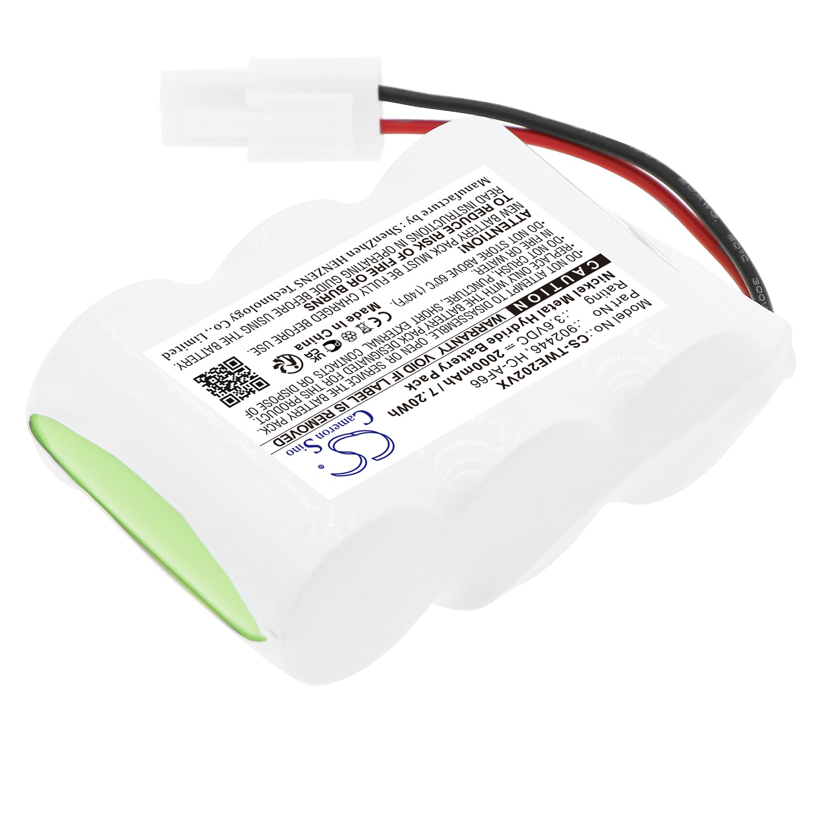 Ni-MH, Vacuum Battery fits Twinbird Hc-e202, Hc-e202w, 3.6V, 2000mAh – Bild 2