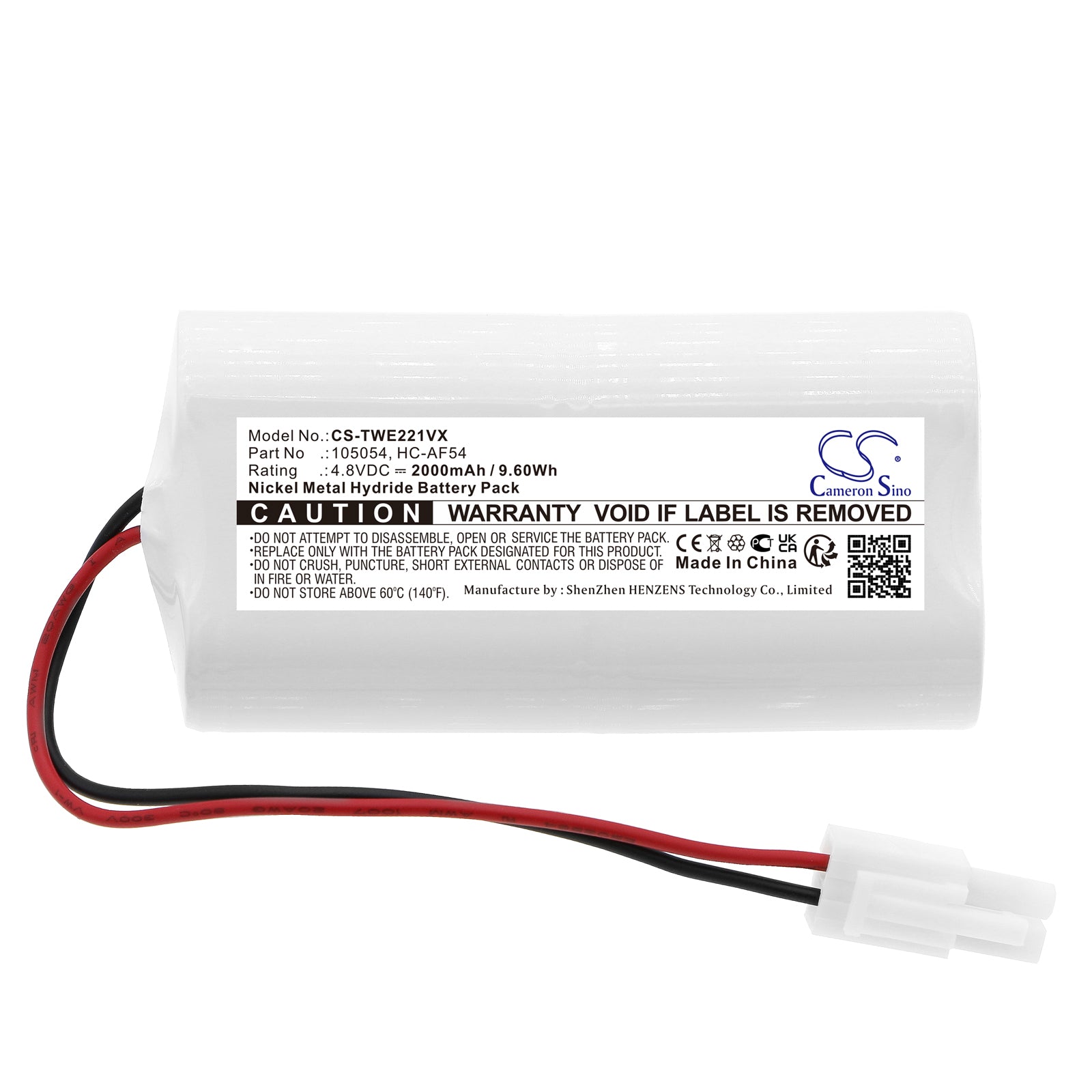 Ni-MH, Vacuum Battery fits Twinbird Hc-e221, Hc-e221bl, 4.8V, 2000mAh – Bild 3