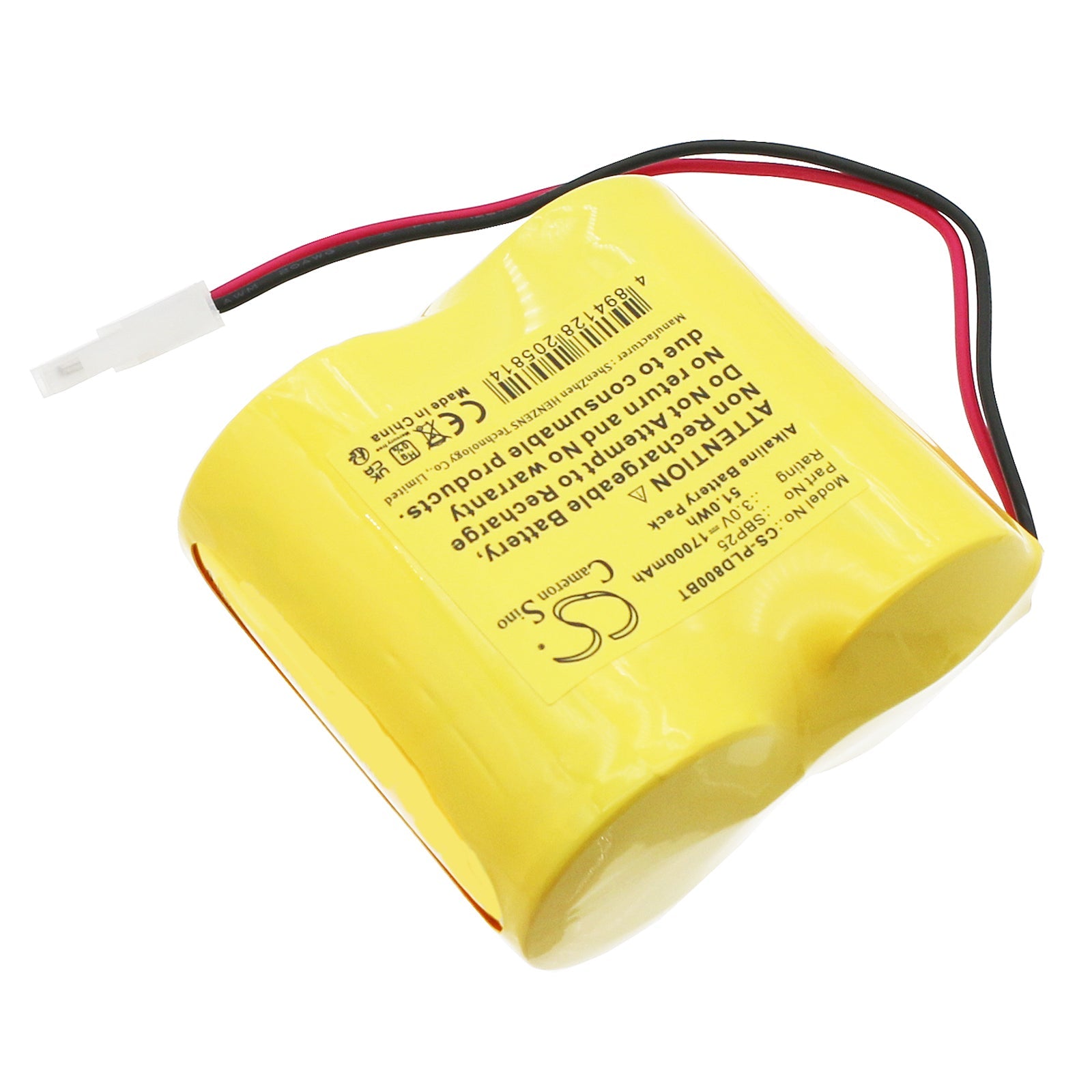 Alkaline, Alarm System Battery fits First Innov Dsp-80, Dsp80-s5 2lr20, 3.0V, 17000mAh – Bild 2
