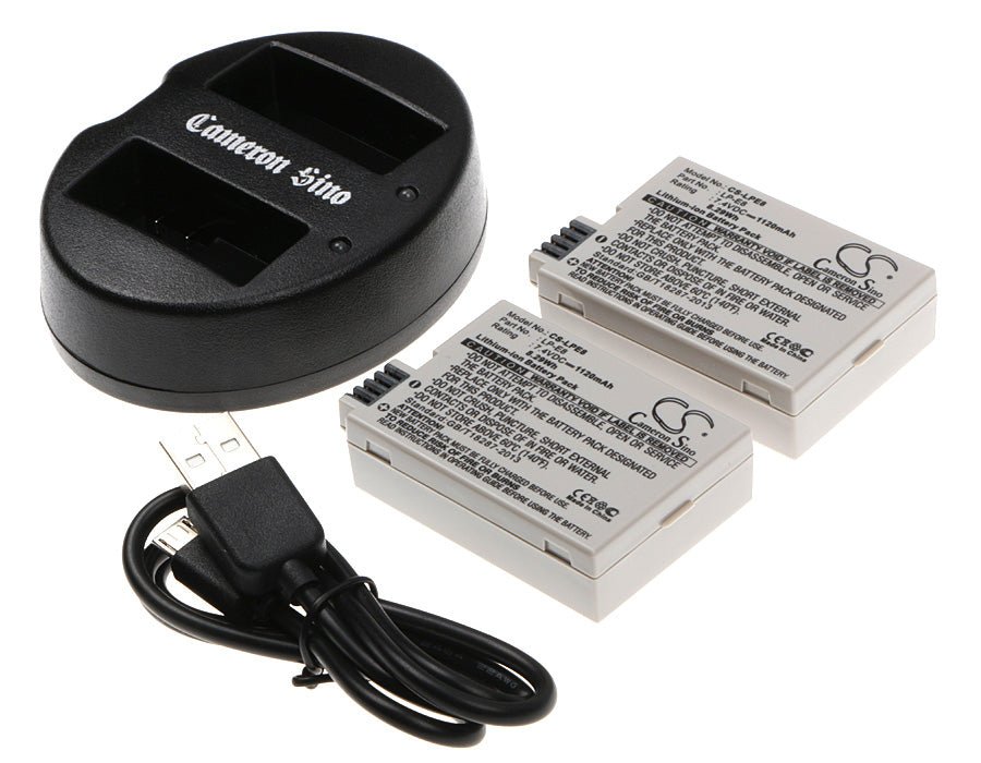 Canon EOS 550D Battery Pack Kit - 2 CS-LPE8 Batteries, 1 DF-LPE8UH Battery & USB Cable – Bild 2