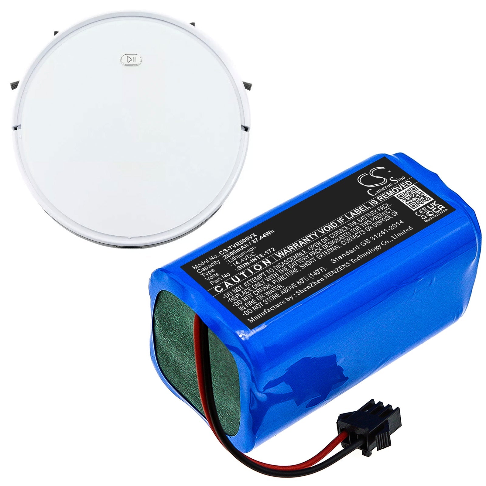 Li-ion Battery fits Amarey, A800, A900, Imartine 14.4V, 2600mAh – Bild 5