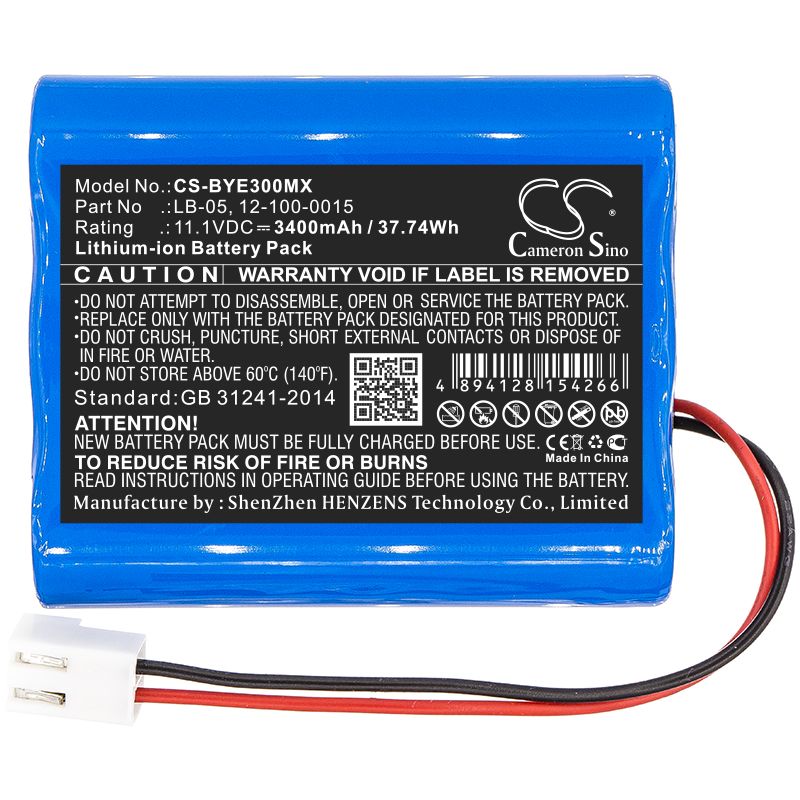 Li-ion Battery fits Biolight, Blt-e30, Bollywood 11.1V, 3400mAh – Bild 3