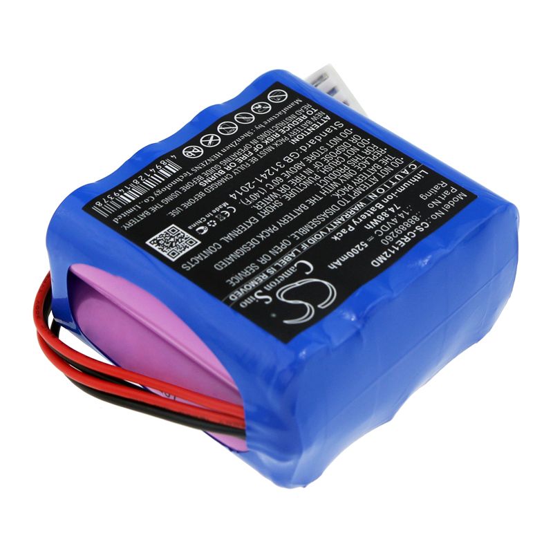 Li-ion Battery fits Carewell, Ecg-1112, Ecg-1112l 14.4V, 5200mAh – Bild 2
