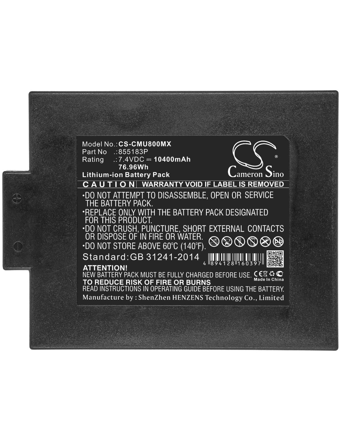 Li-ion Battery fits Contec, 855183p 7.4V, 10400mAh – Bild 3