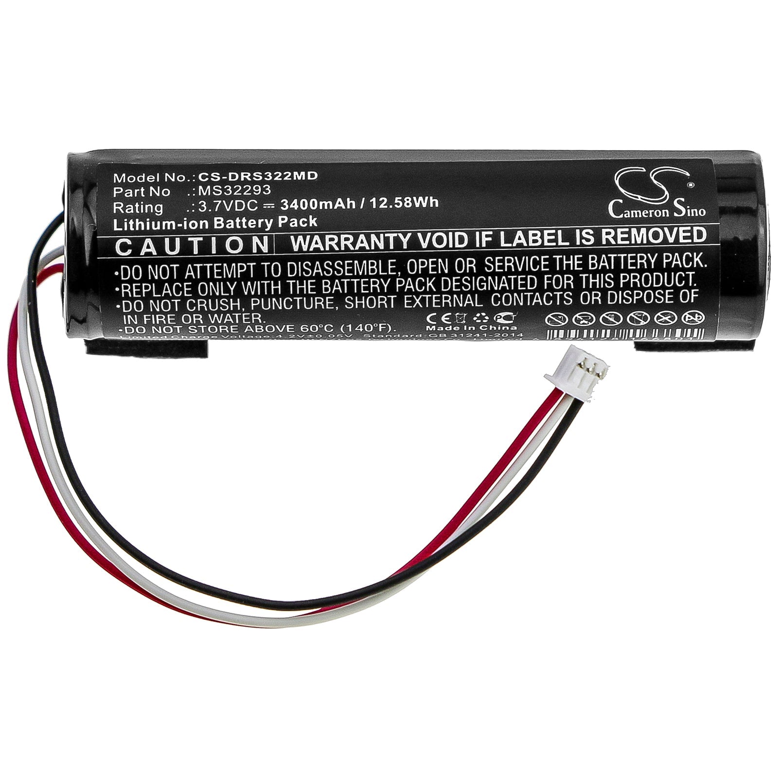 Li-ion Battery fits Drager, Tofscan Monitor, Tofscan Nmt Monito 3.7V, 3400mAh – Bild 3