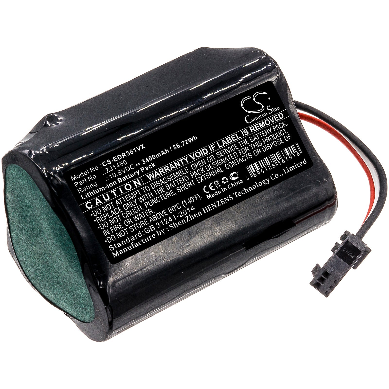 Li-ion Battery fits Ecovacs, D36a, D36b 10.8V, 3400mAh – Bild 2