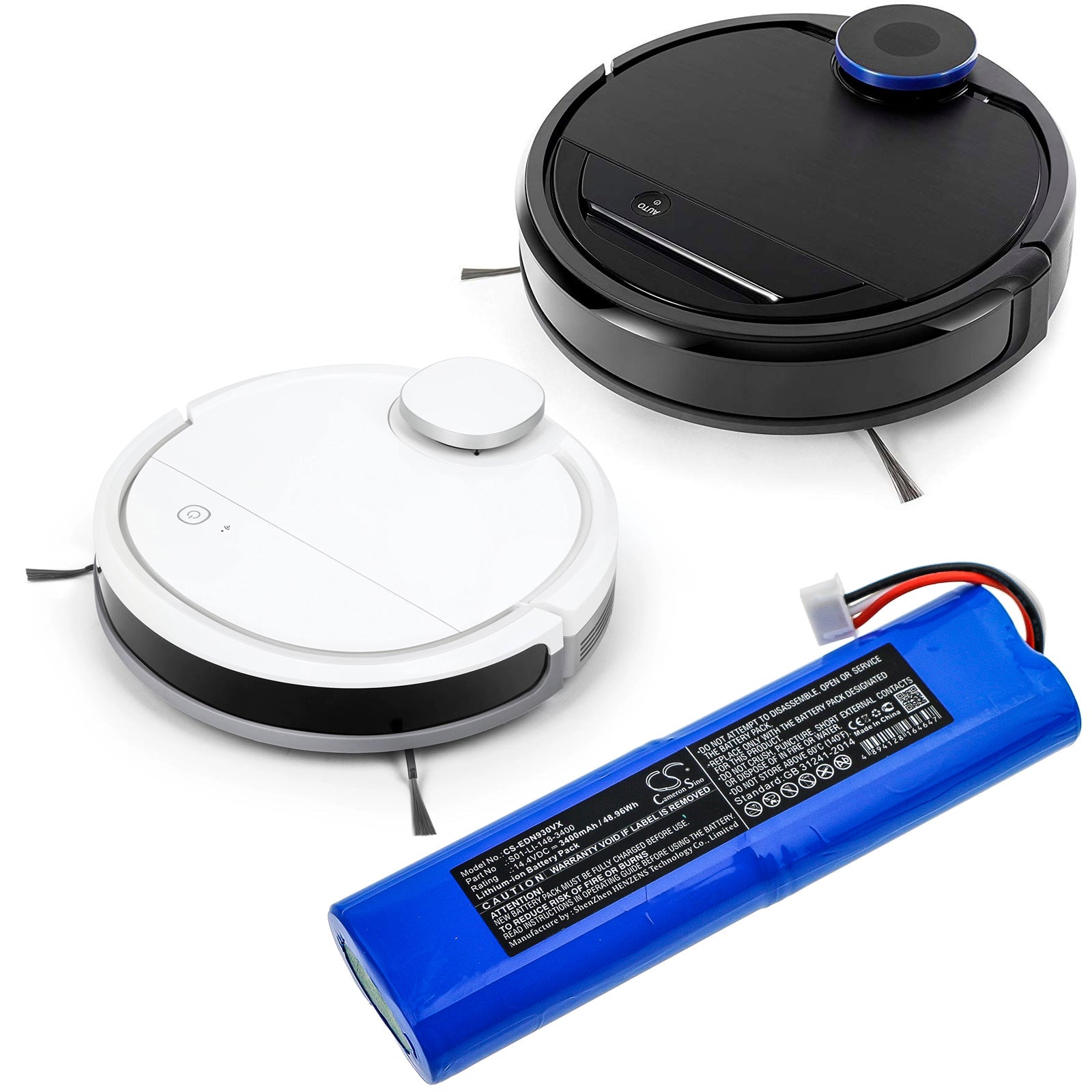 Li-ion Battery fits Ecovacs, Deebot Ozmo 900, Deebot Ozmo 901 14.4V, 3400mAh – Bild 6