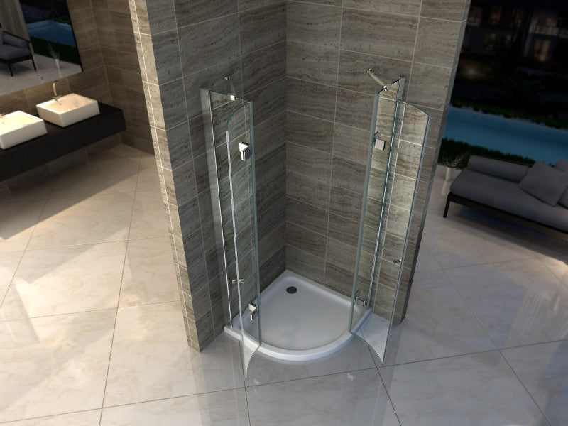 Duschtasse Duschwanne Viertelkreis Acryl – Bild 3