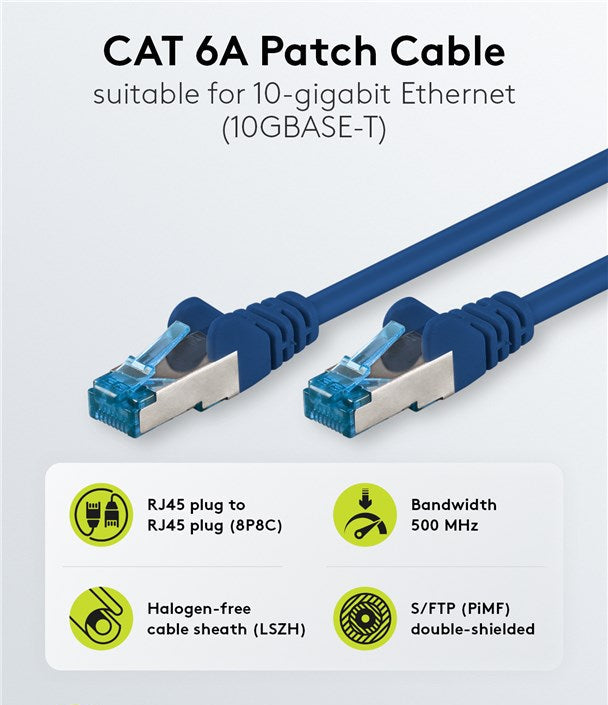 Cat6a S/FTP PIMF LSZH Blauw 30 meter – Bild 2