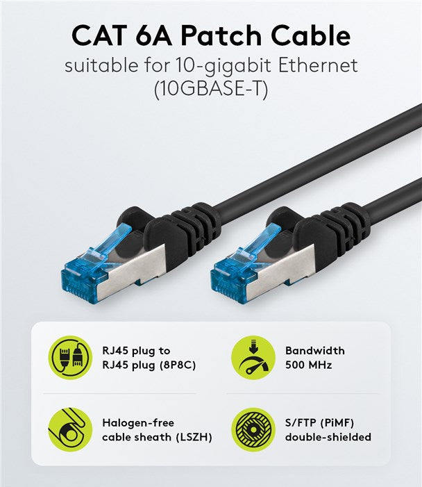 Cat6a S/FTP PIMF LSZH zwart 50 meter – Bild 2